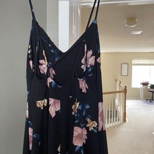 Black dress with flowers